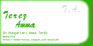 terez amma business card